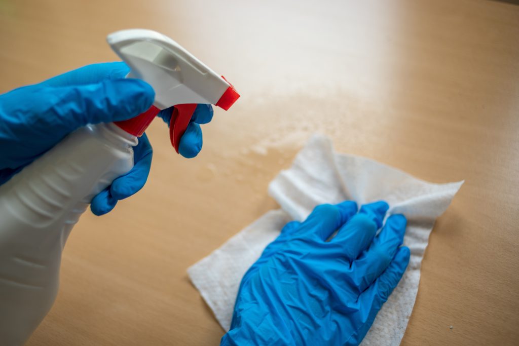 Should you clean with antibacterial wipes or sprays?